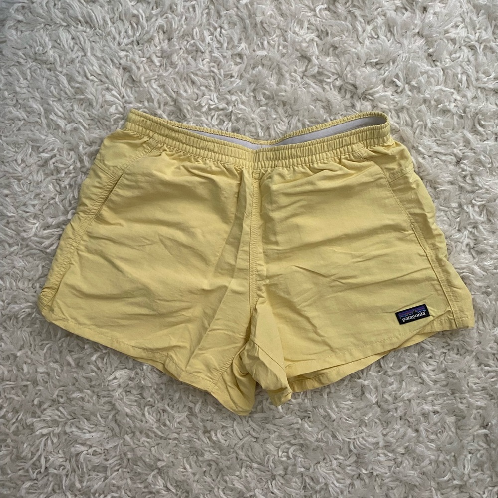Like New Yellow Patagonia Baggies Shorts
